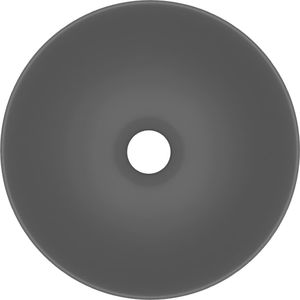 Umywalka vidaXL Umywalka łazienkowa ceramiczna okrągła jasnoszara 4