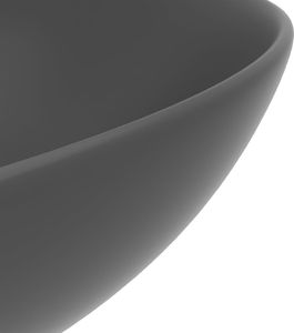 Umywalka vidaXL Umywalka łazienkowa ceramiczna okrągła jasnoszara 5