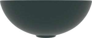 Umywalka vidaXL Umywalka łazienkowa, ceramiczna, ciemnozielona, okrągła 3