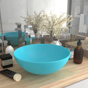 Umywalka vidaXL Umywalka łazienkowa, ceramiczna, jasnozielona, okrągła 1
