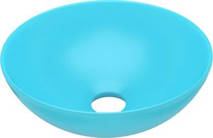 Umywalka vidaXL Umywalka łazienkowa, ceramiczna, jasnozielona, okrągła 2