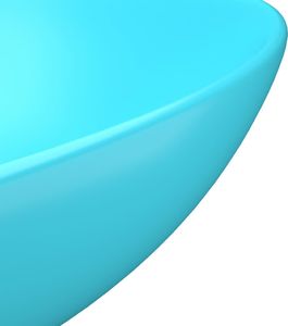 Umywalka vidaXL Umywalka łazienkowa, ceramiczna, jasnozielona, okrągła 5