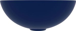 Umywalka vidaXL Umywalka łazienkowa, ceramiczna, ciemnoniebieska, okrągła 3
