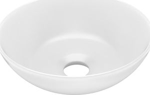 Umywalka vidaXL Umywalka łazienkowa ceramiczna okrągła matowa biel 2