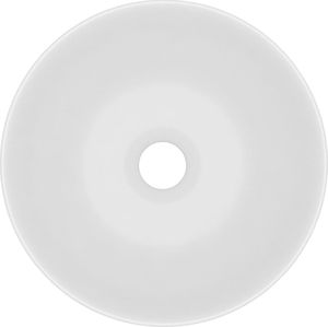 Umywalka vidaXL Umywalka łazienkowa ceramiczna okrągła matowa biel 4