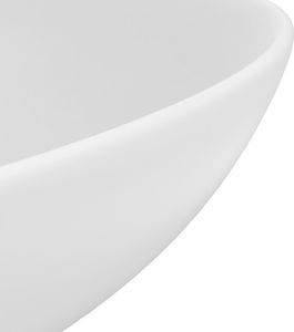 Umywalka vidaXL Umywalka łazienkowa ceramiczna okrągła matowa biel 5