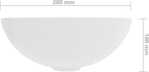 Umywalka vidaXL Umywalka łazienkowa ceramiczna okrągła matowa biel 6