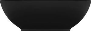 Umywalka vidaXL Umywalka ceramiczna owalna matowa czerń 40x33cm 3