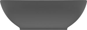 Umywalka vidaXL Umywalka owalna ciemnoszara matowa 40x33cm 3