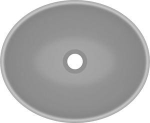 Umywalka vidaXL Umywalka owalna jasnoszara matowa 40x33cm 4