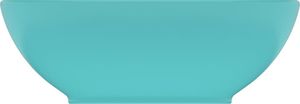 Umywalka vidaXL Luksusowa, owalna umywalka, matowa jasna zieleń, 40x33 cm 3