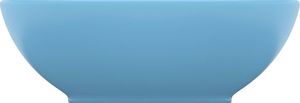 Umywalka vidaXL Luksusowa, owalna umywalka, matowy błękit, 40x33 cm, ceramiczna 3