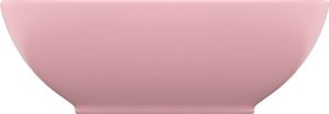 Umywalka vidaXL Umywalka ceramiczna owalna matowy róż 40x33cm 3