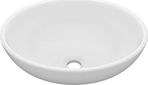 Umywalka vidaXL Umywalka ceramiczna owalna matowa biel 40x33cm 2