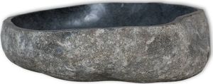 Umywalka vidaXL Umywalka z kamienia rzecznego, owalna, 38-45 cm 2