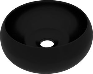 Umywalka vidaXL Umywalka ceramiczna okrągła matowa czerń 40x15cm 2