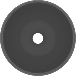Umywalka vidaXL Luksusowa, okrągła umywalka, ciemnoszary mat, 40x15cm, ceramika 3