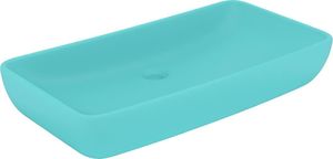 Umywalka vidaXL Umywalka prostokątna, matowa jasnozielona, 71x38 cm, ceramika 2