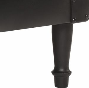 vidaXL Fotel, czarny, skóra naturalna 7