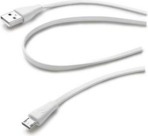 Kabel USB Cellular Line Micro USB, 115cm, biały (CUSBDATACMICROUSBW) 1