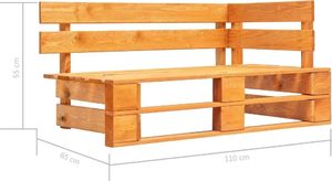 Elior Brązowa ławka ogrodowa z palet - Bradley 3X 6