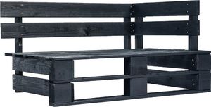 Elior Czarna ławka ogrodowa z palet - Bradley 3X 1