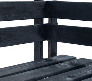Elior Czarna ławka ogrodowa z palet - Bradley 3X 3