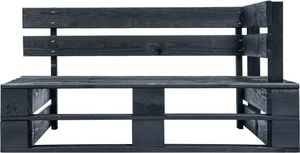 Elior Czarna ławka ogrodowa z palet - Bradley 3X 5