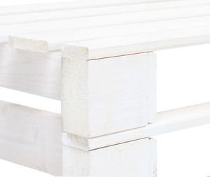 Elior Biała ławka ogrodowa z palet - Bradley 2X 3