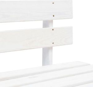 Elior Biała ławka ogrodowa z palet - Bradley 2X 4