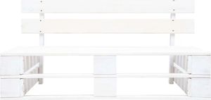 Elior Biała ławka ogrodowa z palet - Bradley 2X 5