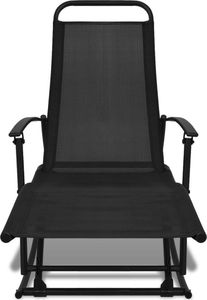 Elior Metalowe bujane krzesło ogrodowe Benta - czarne 7