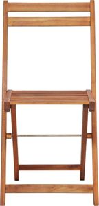 Elior Zestaw drewnianych krzeseł ogrodowych Emert - brązowy 3