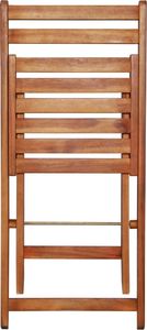 Elior Zestaw drewnianych krzeseł ogrodowych Emert - brązowy 5