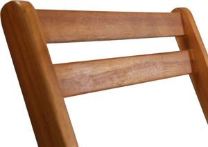 Elior Zestaw drewnianych krzeseł ogrodowych Emert - brązowy 8