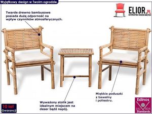 Elior Zestaw drewnianych mebli ogrodowych - Della (E4187vidaxl_41892) 2