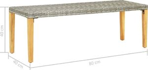 Elior Trwała ławka ogrodowa Nicles - szara 6