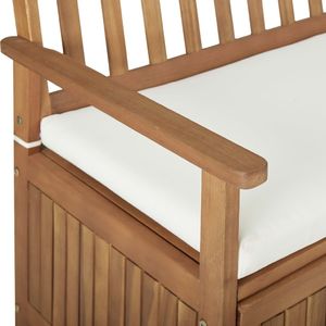 Elior Drewniana ławka ogrodowa Canat 2X - brązowa 11