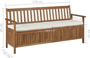 Elior Drewniana ławka ogrodowa Canat 2X - brązowa 14