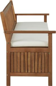 Elior Drewniana ławka ogrodowa Canat 2X - brązowa 3