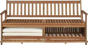 Elior Drewniana ławka ogrodowa Canat 2X - brązowa 9