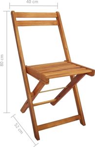 Elior Zestaw drewnianych mebli ogrodowych Folda 16