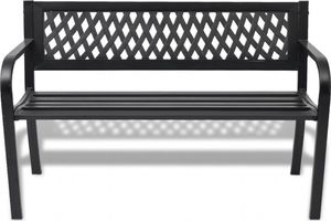 Elior Metalowa ławka ogrodowa Cald - czarna 4