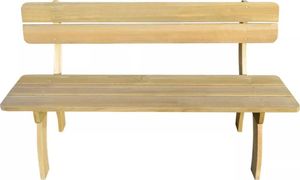 Elior Drewniana ławka ogrodowa Abder - brązowa 4