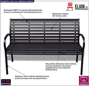 Elior Ławka ogrodowa Dess - czarna 2