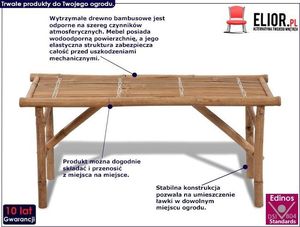 Elior Drewniana ławka ogrodowa Alora - brązowa 2