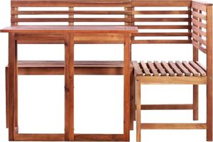 Elior Zestaw drewnianych mebli ogrodowych Alyssa - brązowy (E4530vidaxl_44038) 6