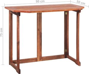 Elior Zestaw drewnianych mebli ogrodowych Alyssa - brązowy (E4530vidaxl_44038) 9