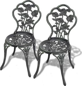Elior Zestaw metalowych krzeseł ogrodowych Mesa - zielony 1
