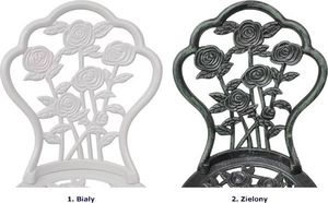 Elior Zestaw metalowych krzeseł ogrodowych Mesa - zielony 7